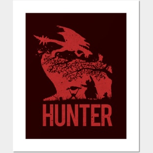 Monster Hunter - title silhouette Posters and Art